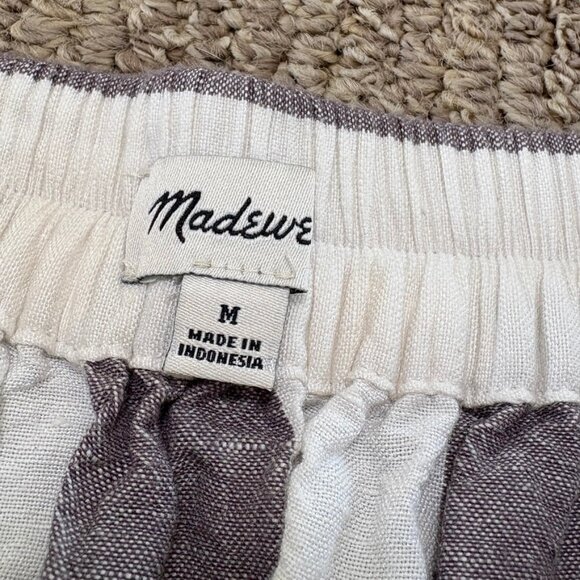 Madewell Grey Stripe Overlay Midi Skirt, size Medium - Picture 8 of 12